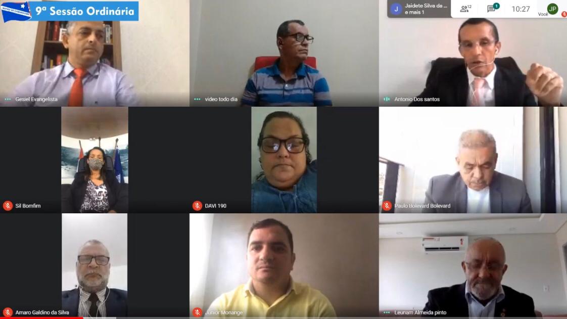 Sessão virtual encaminha Projetos e aprova medidas para melhorias do município